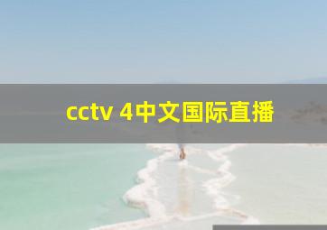 cctv 4中文国际直播